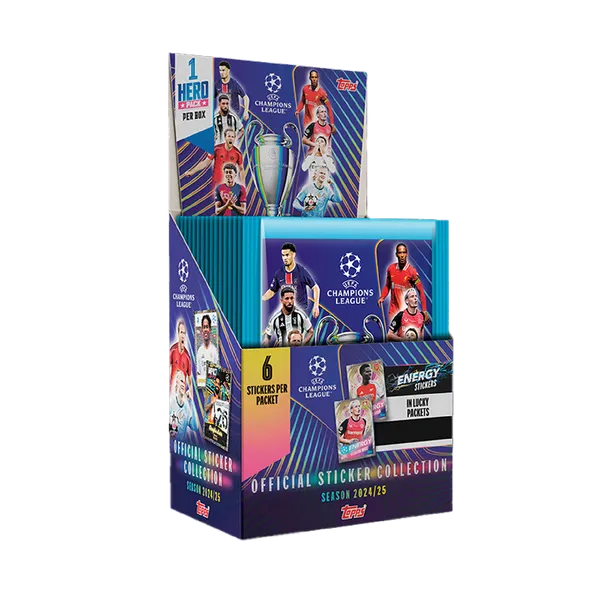 Caja de Sobres de Barajitas Topps Champions League 24 25